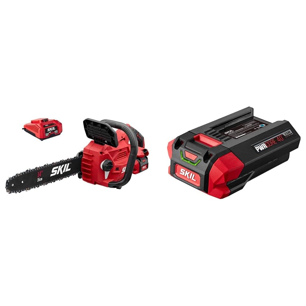 SKIL 40V Brushless 14-Inch Lightweight Chainsaw Kit with 2.5Ah Battery