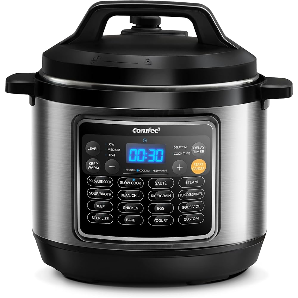 COMFEE 8QT 16-in-1 Large Electric Pressure Cooker and Multi-Cooker