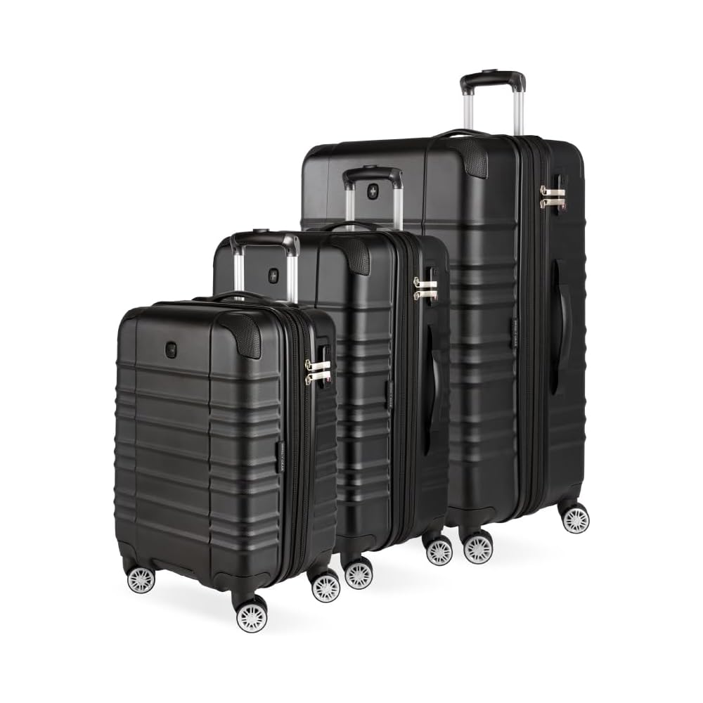 SwissGear Pro Expandable Lightweight 3-Piece Spinner Luggage Set