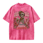 I Asked Myself If I'm Okay Skeleton T-Shirt, Snarky Sarcastic Funny Mental Health Shirt, Vintage Distressed Graphic Tee