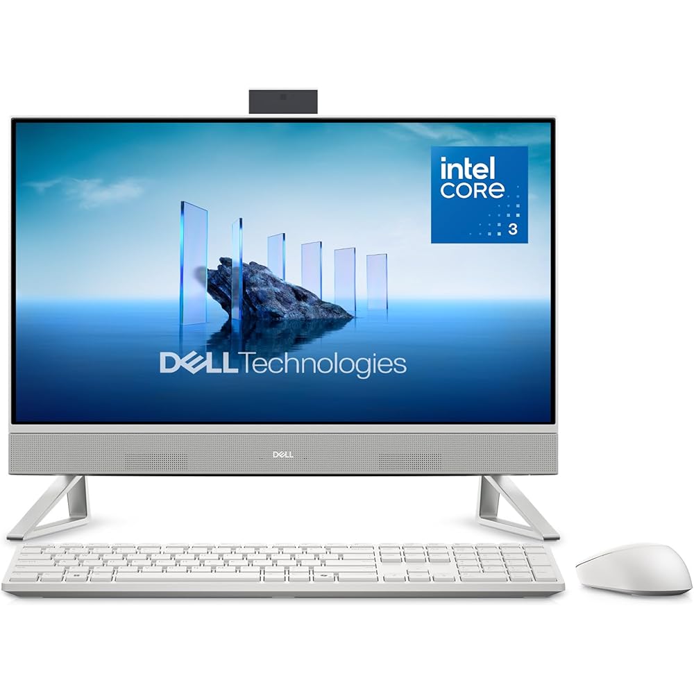 Dell ec24250-23.8-inch FHD All-in-One Desktop PC (White)