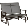 Outsunny 2-Person Mixed Gray Resin Wicker Outdoor Glider Bench