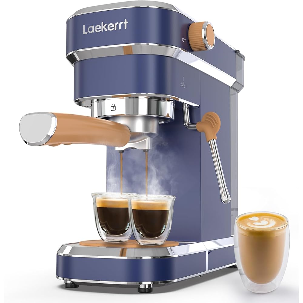 Laekerrt 20-Bar Espresso Maker with Milk Frother Steamer (CMEP01)