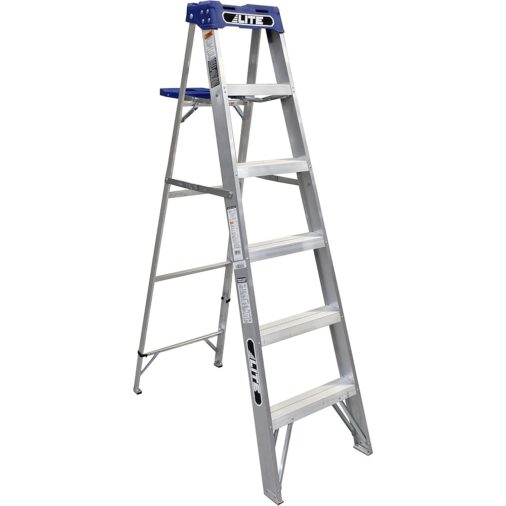 LITE 6-Foot Aluminum Step Ladder with Tool Tray (Type I)