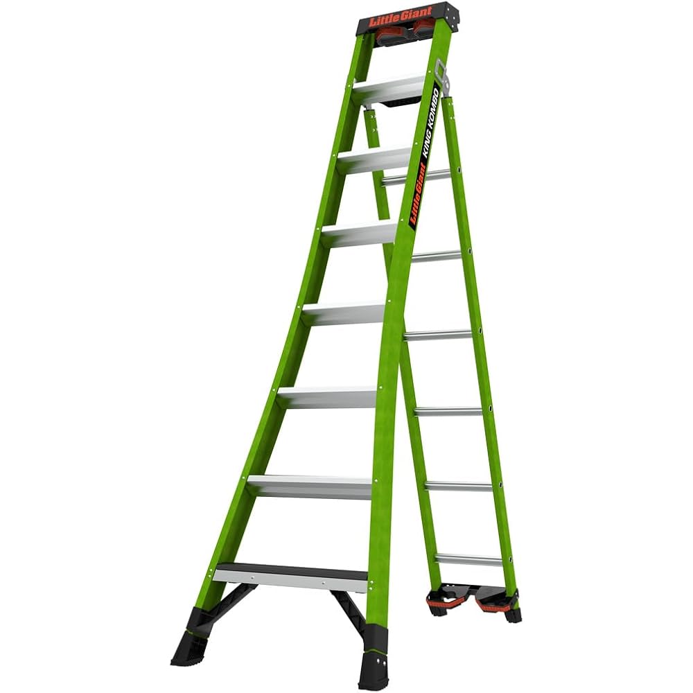 Little Giant King Kombo 3-in-1 Fiberglass Ladder (8-Foot)