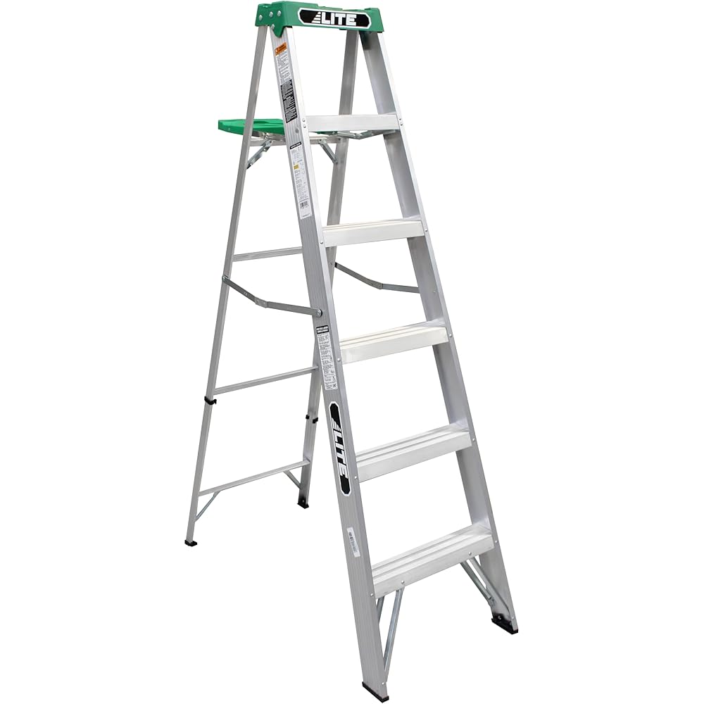 LITE 6-Foot Aluminum Step Ladder with Tool Tray (Type II)
