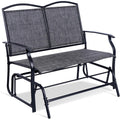Backyard Expressions 2-Person Outdoor Glider Bench with Steel Frame