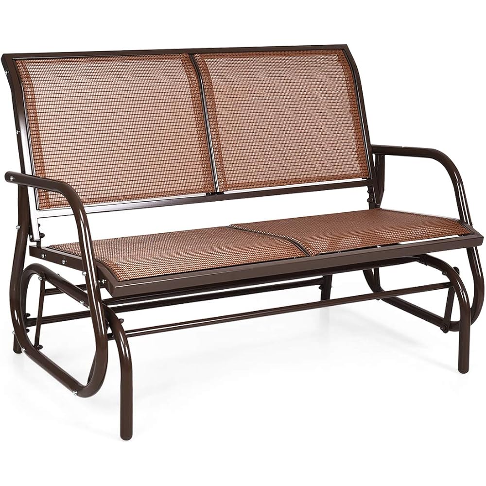 Giantex 48-Inch 2-Person Steel Outdoor Rocking Glider Bench
