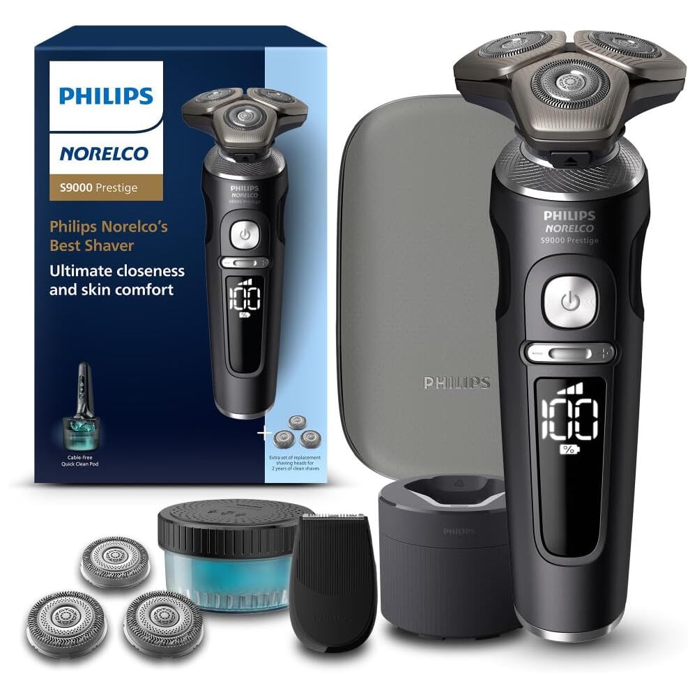 Philips Norelco Shaver Series 9000 Prestige (Black Matte, SP9840/90)