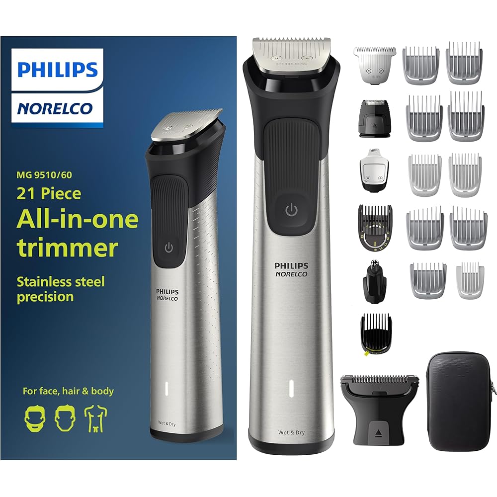 Philips Norelco Multigroom Series 9000 21-Piece Grooming Kit
