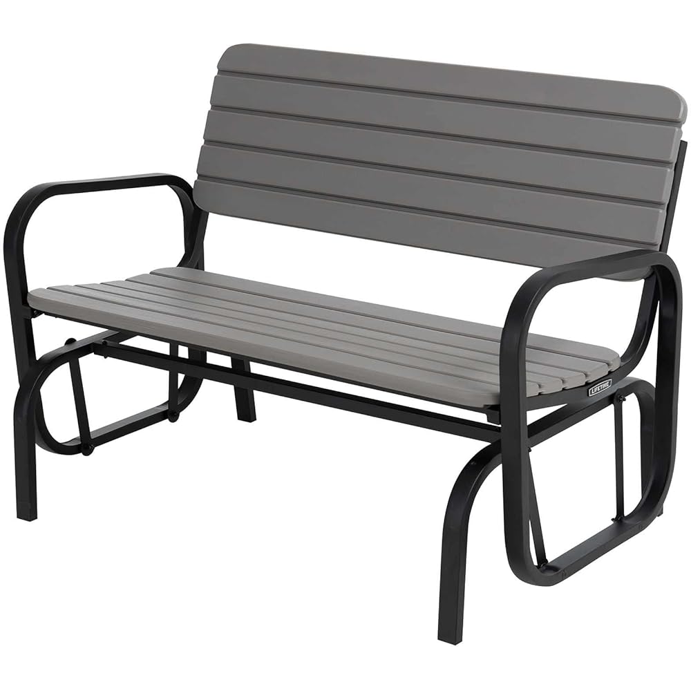 Lifetime 60361 Outdoor Swing Glider Bench (Storm Dust)