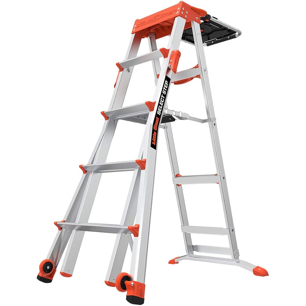 Little Giant Select Step 5-to-8 Foot Aluminum Ladder with AirDeck
