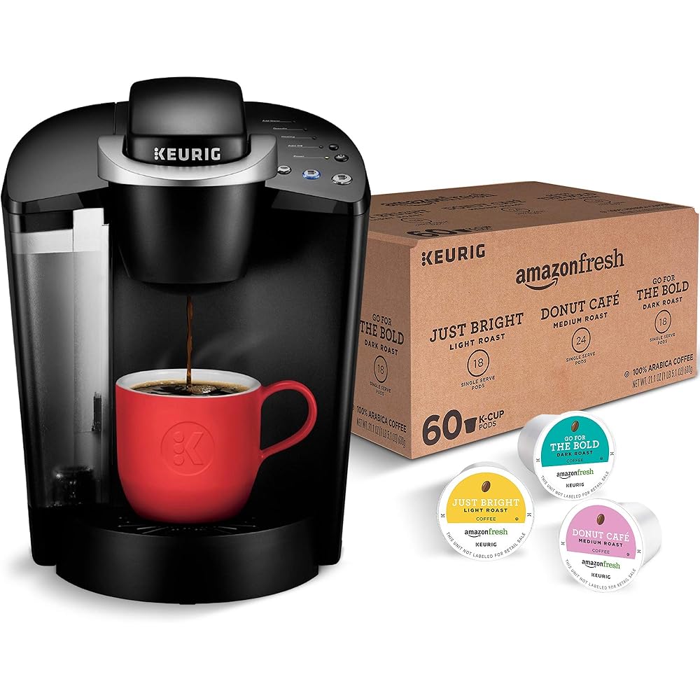 Keurig K-Classic Coffee Maker with AmazonFresh 60-Count Pod Variety Pack