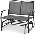 AUGESTER 2-Person Outdoor Swing Glider Chair (Grey)