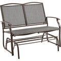 Yaheetech 2-Person Heavy-Duty Steel Outdoor Glider Bench