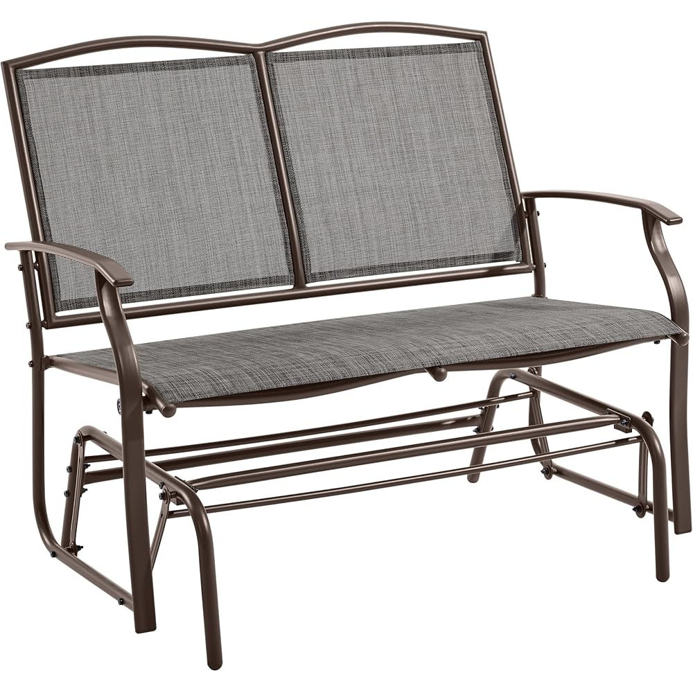 Yaheetech 2-Person Heavy-Duty Steel Outdoor Glider Bench
