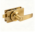 Brass Screen Door Rim Latch with Knob & Lever
