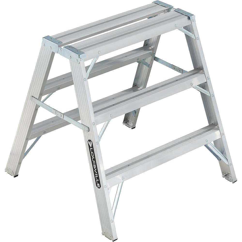 Louisville Ladder 3-Foot Aluminum Sawhorse Step Ladder