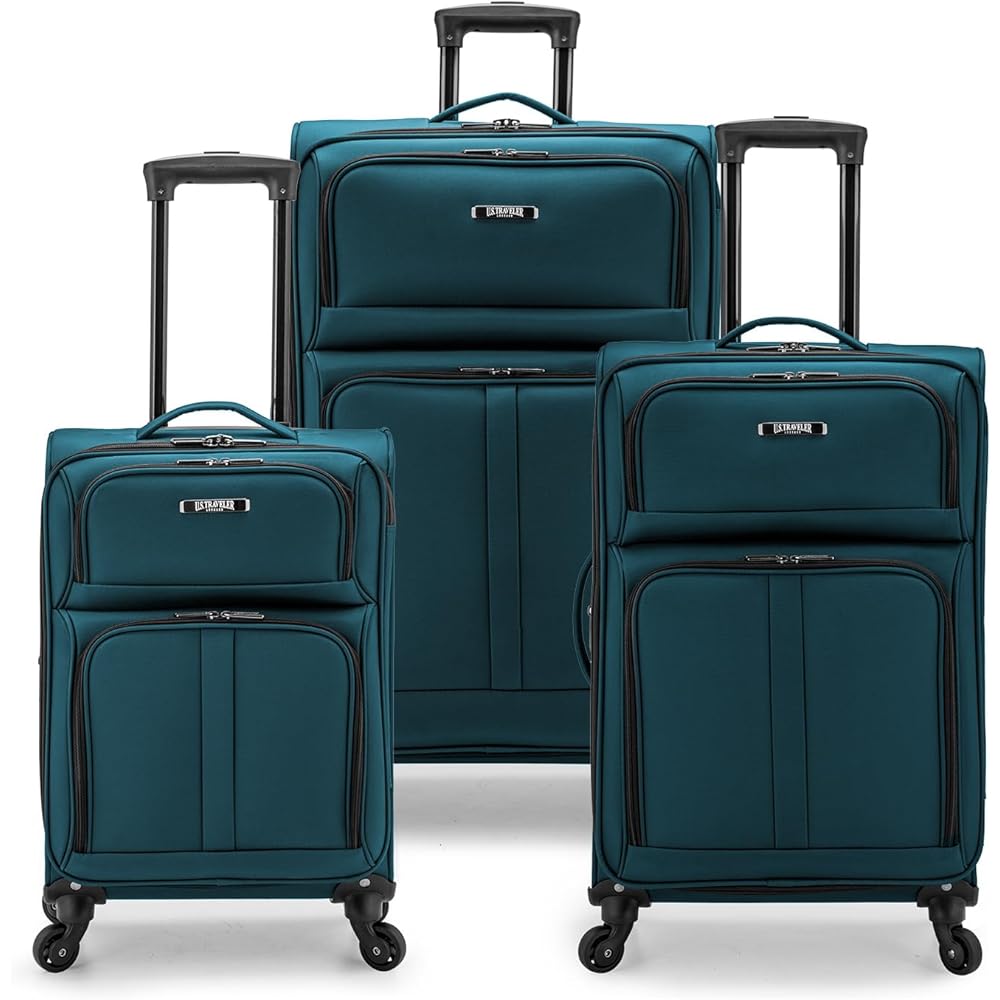 U.S. Traveler Anzio Softside Expandable 3-Piece Spinner Luggage Set