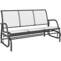 Outsunny 3-Person Patio Glider Bench with Metal Frame