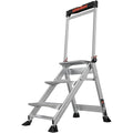 Little Giant Jumbo Step 3-Step Aluminum Stool with Handrail